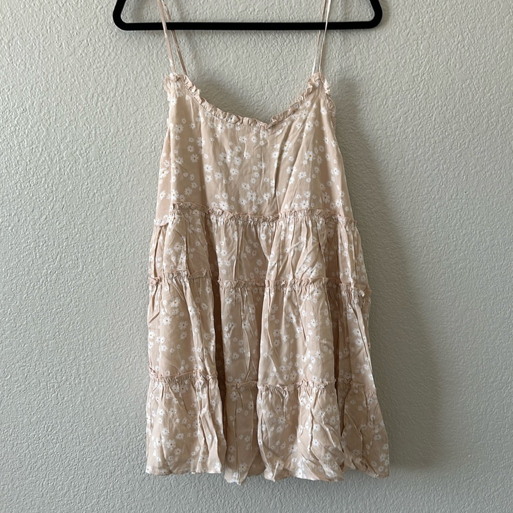 Lined Floral Mini Dress